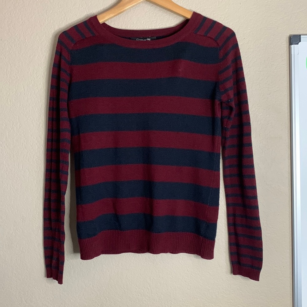 Burgundy blue sweater